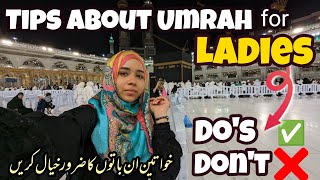 Helpful Information for ladies about Umrah  Must watch this video before you go to UMRAH🕋 [upl. by Ewer]