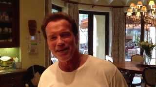 Schwarzenegger congratulates Stallone for Expendables 2 amp The Tomb 2013 [upl. by Adella]