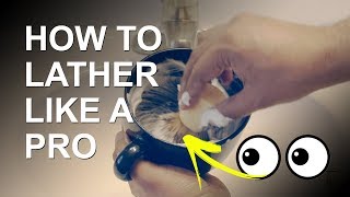 How to Lather a Shaving Soap in a Bowl or Mug  Hard Puck Lathering Tutorial [upl. by Mairim]