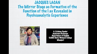 Lacan and Mirror stage  Essay  The Mirror Stage as Formative [upl. by Aseela]