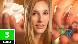 Noras favoritter  glaskugler plastik og barberskum  ASMR  Stress af med DR3  DR3 [upl. by Janene846]