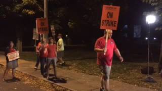 Faculty march on picket line [upl. by Atekahs983]