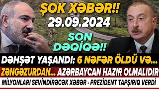 Æsas xÉ™bÉ™rlÉ™r 29092024 XÉ™bÉ™r BÉ™lÉ™dcisi xeberler son xeberler bugun 2024 [upl. by Yhtir171]