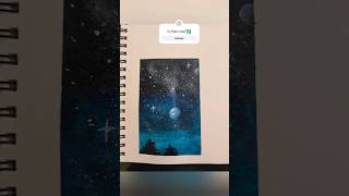 Stary sky painting tutorial for beginners art stary skyviralshortacrylic painting viralvideo [upl. by Yvan797]