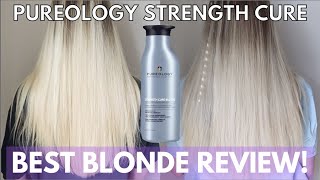 Pureology Strength Cure Best Blonde Purple Toning Shampoo amp Conditioner Review [upl. by Solberg980]