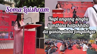 Soma Laishram na Delhi Jantar Mantarda Meeoi 6 tamthina hatkhibgi mayokta wa ngangba [upl. by Mulcahy]