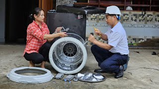 Directors Wife and Husband Repair amp Maintain Washing Machines For Customers  Ly Phuc An [upl. by Strenta]