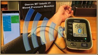 Omron M7 Intelli IT Blood Pressure Monitor Pairing with Smartphone HEM7322TE [upl. by Lymn]