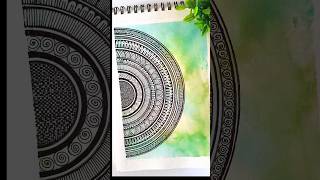 Mandala art 🎨  half mandala shorts art mandala zentangle nikitaartbook [upl. by Gine882]