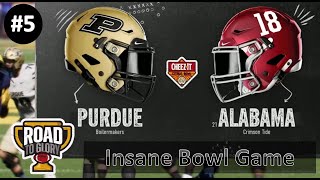 INSANE Bowl Game vs Bama l Road to Glory  Improviser QB l Episode 5 [upl. by Akeryt]