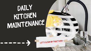 EndofDay Kitchen Maintenance Cleanup Routine Clean With Me After Dinner for Motivation [upl. by Korman]