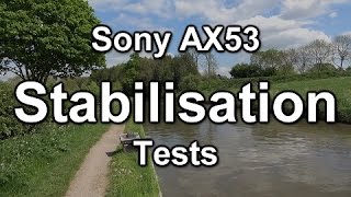 Sony FDRAX53 stabilisation tests off standard active intelligent active [upl. by Shatzer722]