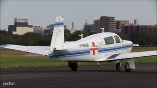 Mooney M20JTaxiingamptakeoff at Tachikawa AirfieldRJTC TokyoJapan [upl. by Sy695]