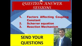 QA session 5  Crystallite size  coupling constant  reaction completion  General Chemistry [upl. by Werdnael]