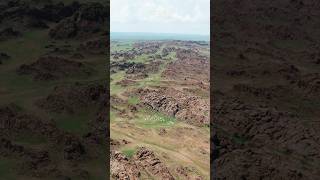 Amazing view of the Ikh Gazriin chuluu National park in Mongolia nature mongolia amazing drone [upl. by Aaren]