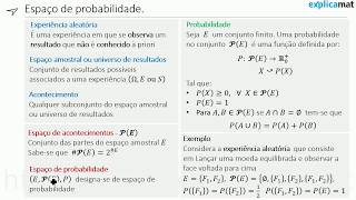 Probabilidade  Introdução  Conceitos elementares e Linguagem [upl. by Minnie]