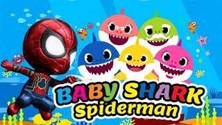 Baby Shark Disco Song amp Spiderman Dancing [upl. by Zischke]