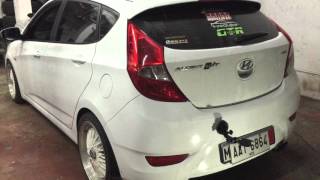 Hyundai Accent Crdi Full Exhaust system FMIC DRIFT Xaust [upl. by Gunas517]