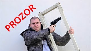 Da li PISTOLJ na METALNE kuglice moze da polomi PROZOR EXPERIMENT [upl. by Nerret]