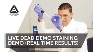 Live Dead Demo Staining Demo Real Time Results  AMG Antimicrobial Gloves [upl. by Pren]