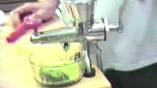 Back to Basics Stainless Steel Wheatgrass Juicer demo courtesy of discountjuicerscom [upl. by Jasmina183]