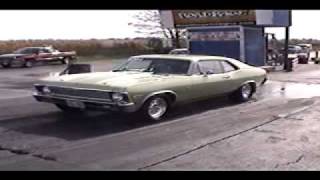 10 second pro street green chevy nova run in street trim [upl. by Jc]