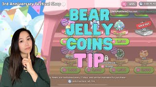 Bear Jelly Coins Tip  Cookie Run Kingdom 3rd Anniversary White Lily Update [upl. by Ailisec]