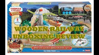 Thomas Wooden Railway Sets UnboxingReview quotPirate Cove Discovery Setquot [upl. by Calvinna969]