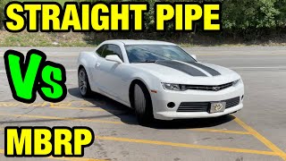 Chevy Camaro 36L V6 MBRP CATBACK Vs STRAIGHT PIPE [upl. by Calica]