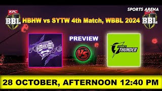 HOBART HURRICANES W VS SYDNEY THUNDER W MATCH PREDICTION  WBBL WOMENSCRICKET [upl. by Dubois]