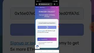 Get Rinkeby ETH Testnet with Metamask [upl. by Atinid]