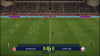 AS Monaco vs LOSC Lille  Ligue 1  PES 2021  PC Gameplay  4K [upl. by Connell]