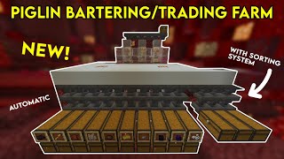 Simple Piglin BarteringTrading Farm with Sorting System in Minecraft 1206 [upl. by Ntsud]