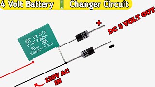 DC 5V Output And  4 Volt Battery Changer Circuit  Easy ideas [upl. by Sirrot]