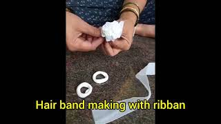 hair band  hair accessories hair band making with ribban [upl. by Ennaxxor]