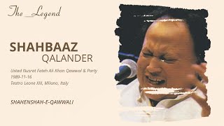 Nusrat Fateh Ali Khan  Sakhi Shahbaaz Qalandar Live In Milano Italy 1989 [upl. by Aihsiyt]