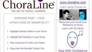 Soprano Part FINZI INTIMATIONS OF IMMORTALITY [upl. by Infield]