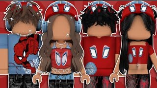 MATCHING SPIDERMAN roblox outfits w CODES amp LINKS  coziivibes0 [upl. by Broeker]