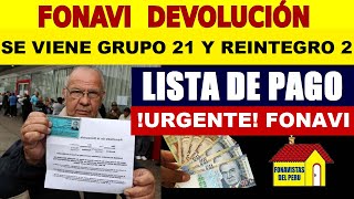 LO ULTIMO FONAVI SE VIENE LISTA 21 Y REINTEGRO 2 VERIFICA CON TU DNI FONAVISTA5 ONP [upl. by Deyes]