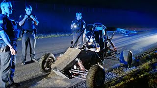 Street racing my 600cc Crosskart then Cops pulled up [upl. by Starr52]