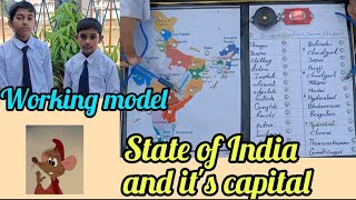 Working model for State of India and its capital ll Social Science Model [upl. by Eberta]