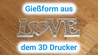 GieÃŸform aus dem 3D Drucker  DeltiQ XL Trilab [upl. by Sinnaiy]