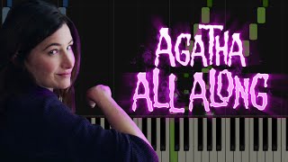 WandaVision  Agathas Theme Agatha All Along  Piano Tutorial [upl. by Paradies]