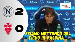 NAPOLIMONZA 20 A CONTE nel post partita quotStiamo mettendo del fieno in cascinaquot [upl. by Rolo]