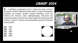 OBMEP 2024 I Questão 5 Nível 2 I Cálculo de área I tiofrankolindo [upl. by Cassy49]