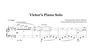 Victors Piano Solo Sheet Music  The Corpse Bride [upl. by Hsetih]