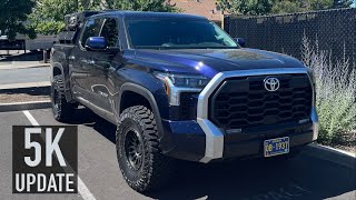 2022 Tundra 5000 Mile Update [upl. by Ridan]