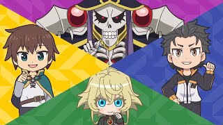 Isekai Quartet OP by Ainz Kazuma Subaru amp Tanya [upl. by Lenore406]