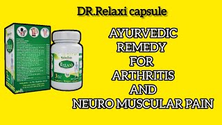 DRRelaxi capsule Remedy for Joint painShoulder painMuscle pain Pain Niwaranam capsule [upl. by Ahsinik]