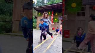 Tinikling traditional folk dance chinesetraditionaldance chinaculture chineseculture [upl. by Adon]